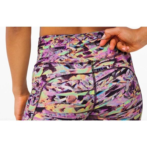 LULULEMON Size 6 Fast and Free Tight II 25" Seawheeze 2020 Super Sonic Alpine - Picture 4 of 11
